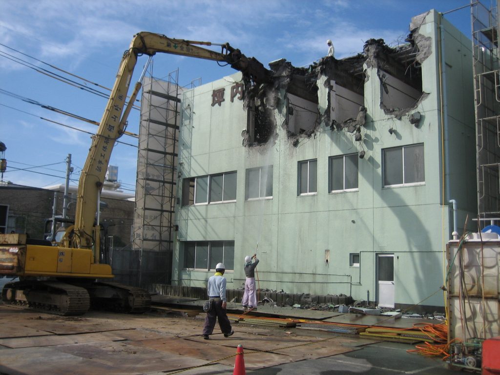 旧坪内医院建屋解体工事